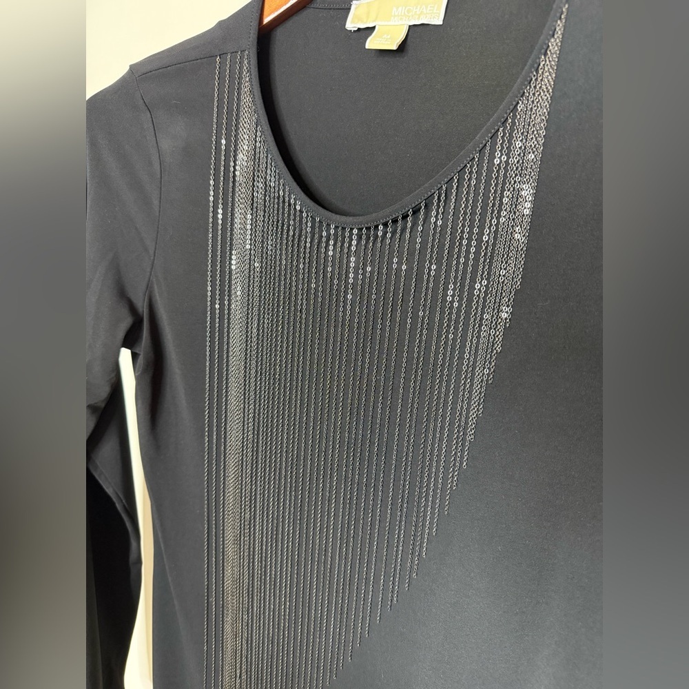 Michael Kors - Chic Black Chain Embellished Dress - size Medium - Perfect cond. - Picture 3 of 14